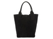 Torebka damska shopper zamszowa Vera Pelle L82 czarna
