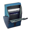 Plecak na laptopa z poliestru Delsey Securflap turkusowy
