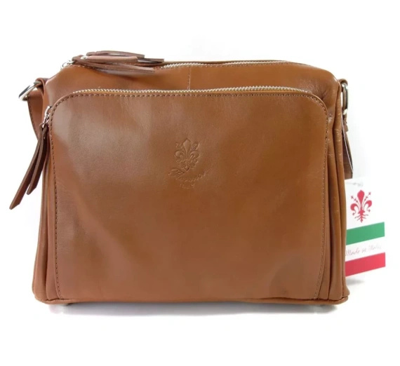 Listonoszka damska skórzana Florence VP3X1C camel