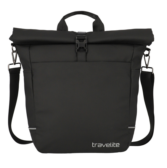 Torba na rower z poliestru Travelite Basics czarna