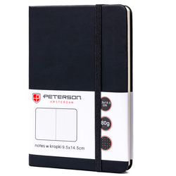 Notes A6 w kropki Peterson NOT-6-KP-54 czarny