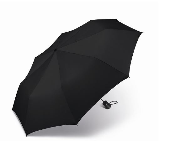 Parasol czarna parasolka automatyczna Essentials Mini AC Happy Rain 42267