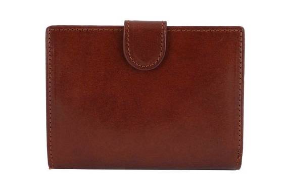 Skórzany portfel damski brązowy - Barberini's 8075-6